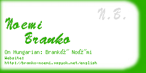 noemi branko business card